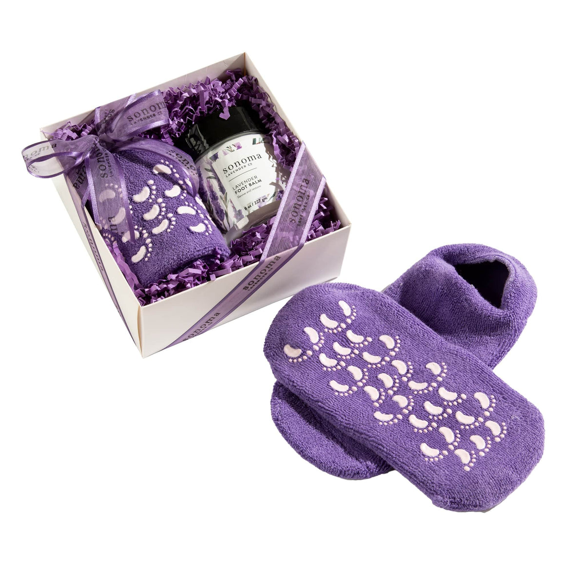 Sonoma Lavender Hydrating Socks & Lavender Foot Balm Gift Set