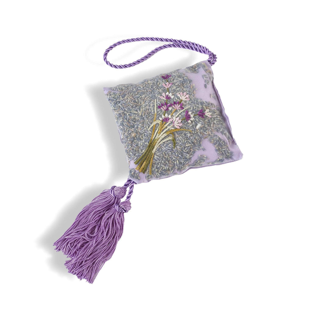 Lavender Hanging Sachet in Embroidered Organza