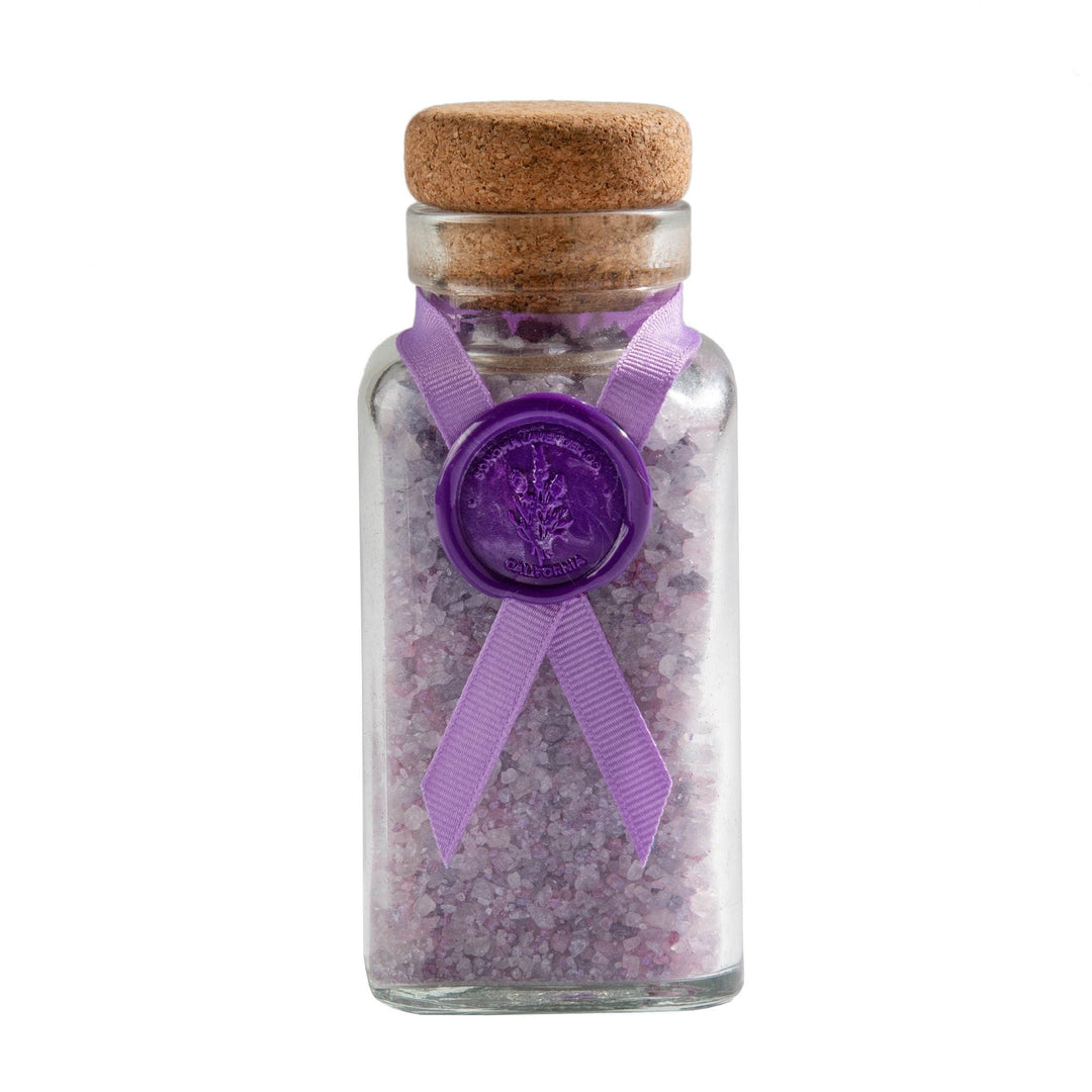Lavender Bath Salts in Glass Bottle with Cork