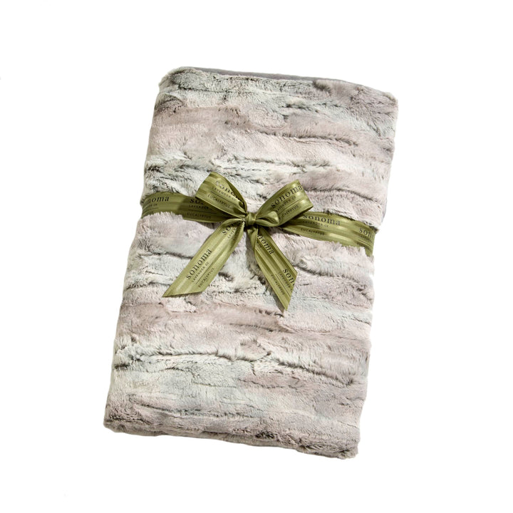 Eucalyptus Silver Fox Faux Fur Spa Blankie