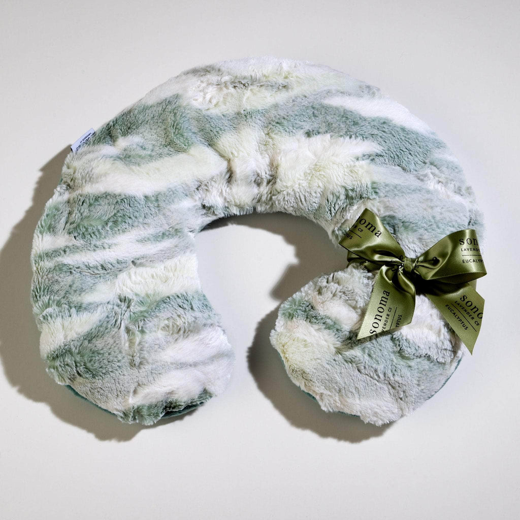 Eucalyptus Spa Neck Pillow in Snowmint Fabric