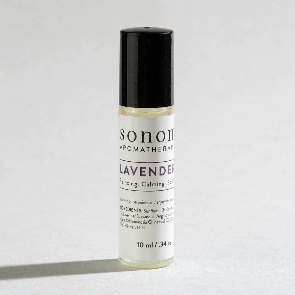 Lavender Essential Oil Rollerball (10ml) – A soothing blend of pure lavender essential oil in a convenient rollerball bottle for on-the-go relaxation and stress relief.