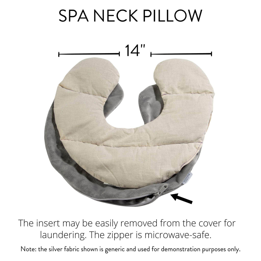 Eucalyptus Silver Fox Faux Fur Neck Pillow