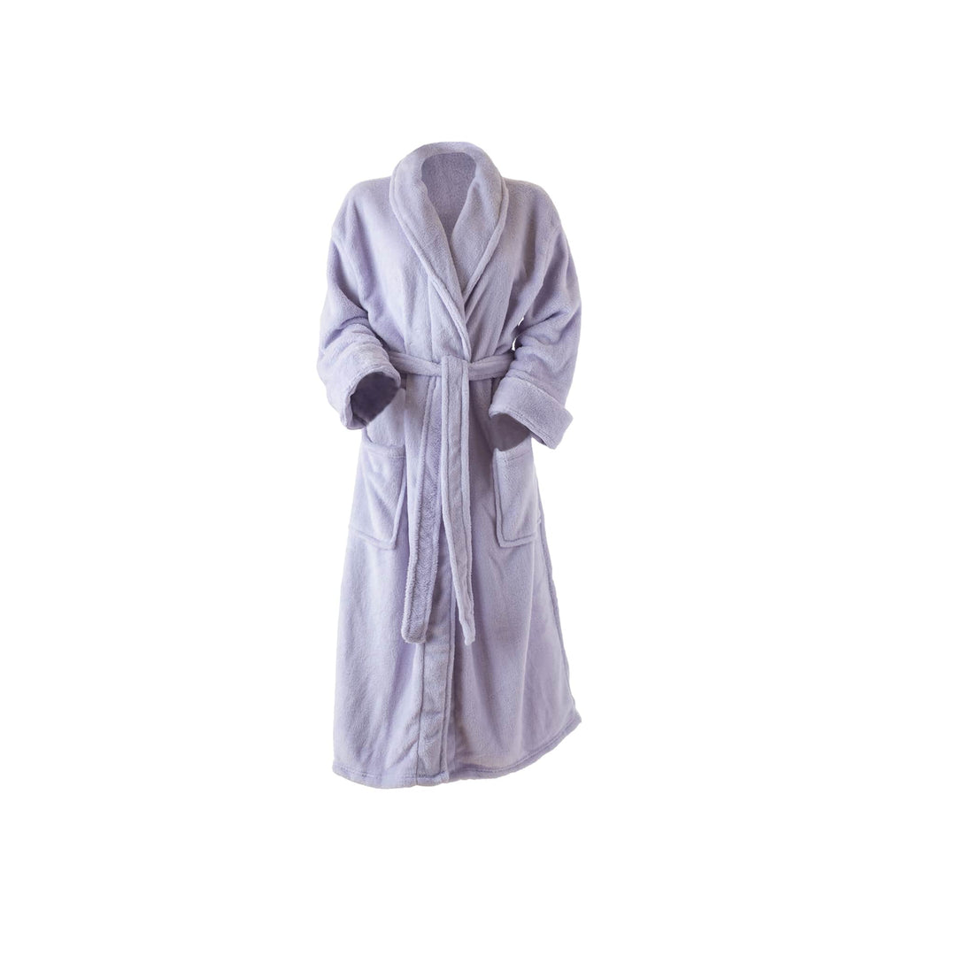 Ultra-Luxe Soft &amp; Cozy Plush Shawl Robe in Lilac