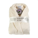Ultra-Luxe Soft & Cozy Plush Shawl Robe in Ivory