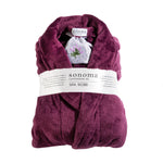 Ultra-Luxe Soft & Cozy Plush Shawl Robe in Rich Plum