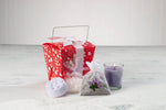 Red Take-Out Gift Box of 4 Lavender Treats