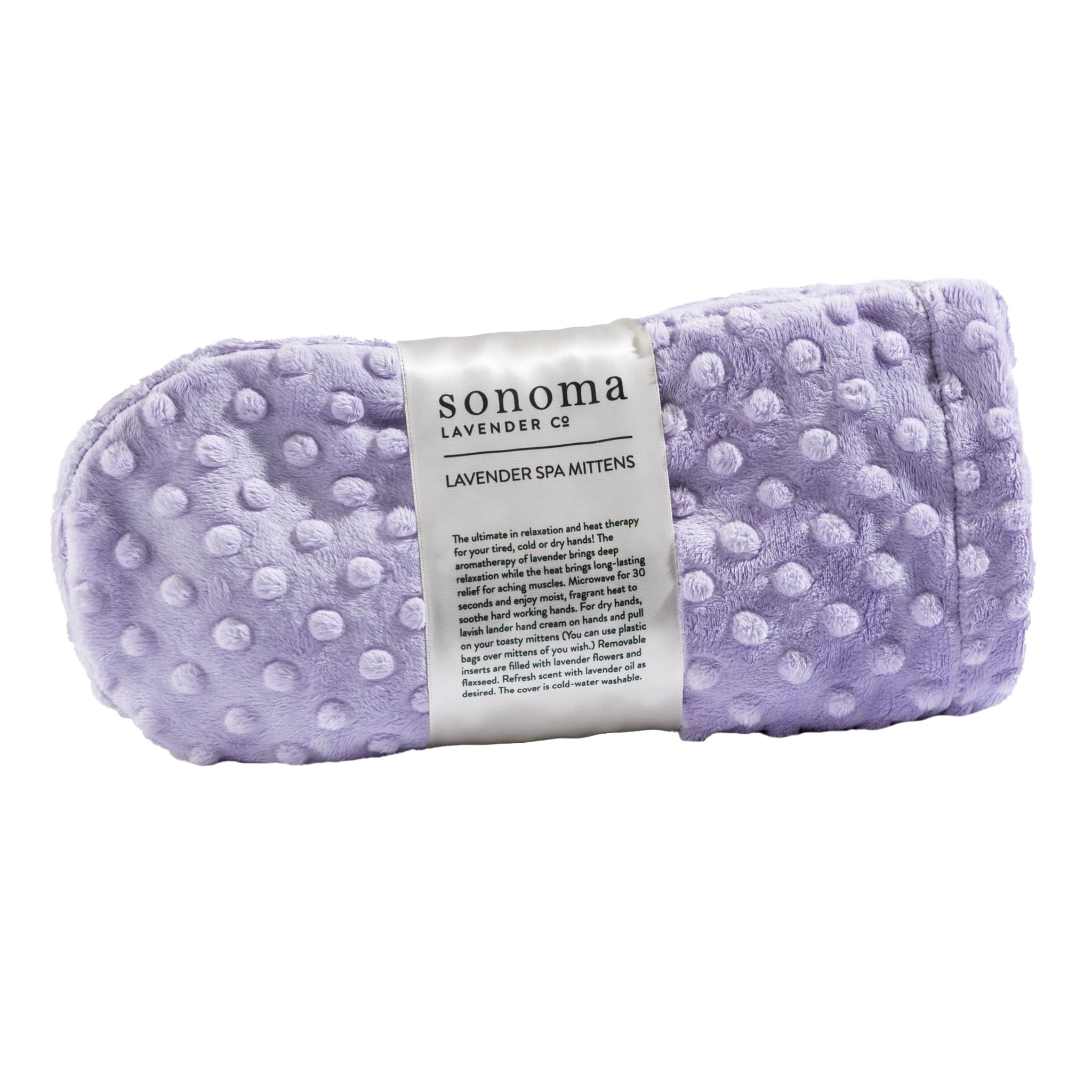 Lavender Spa Mittens in Classic Lilac Dot Fabric
