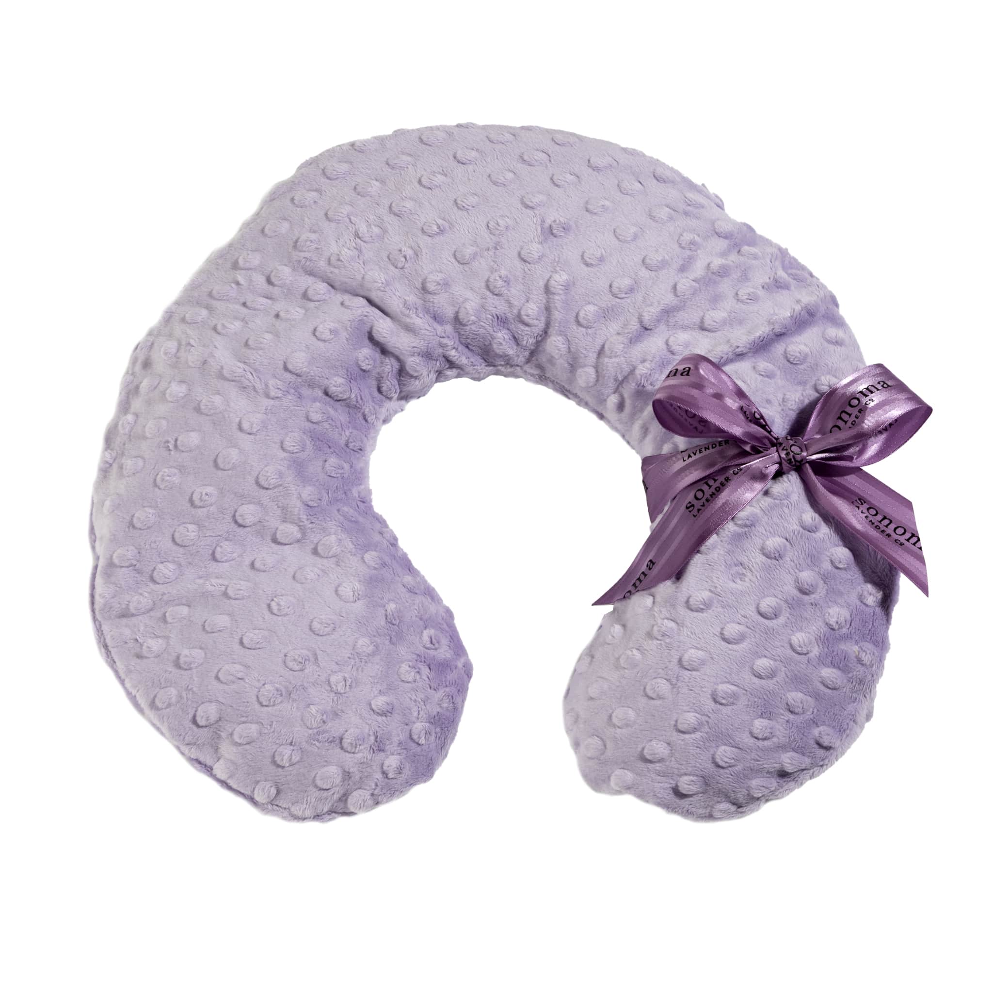Lavender Spa Neck Pillow in Classic Lilac Dot Fabric