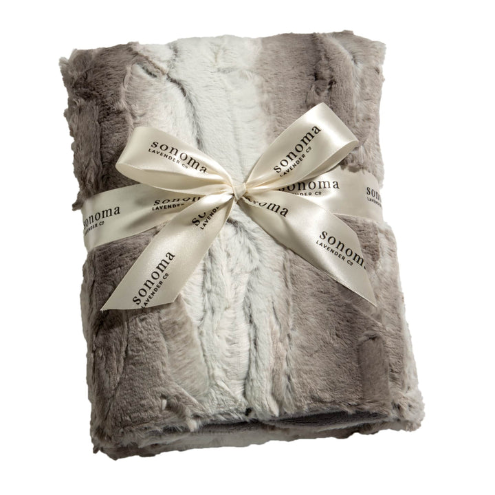 Lavender Spa Blankie in Platinum Angora