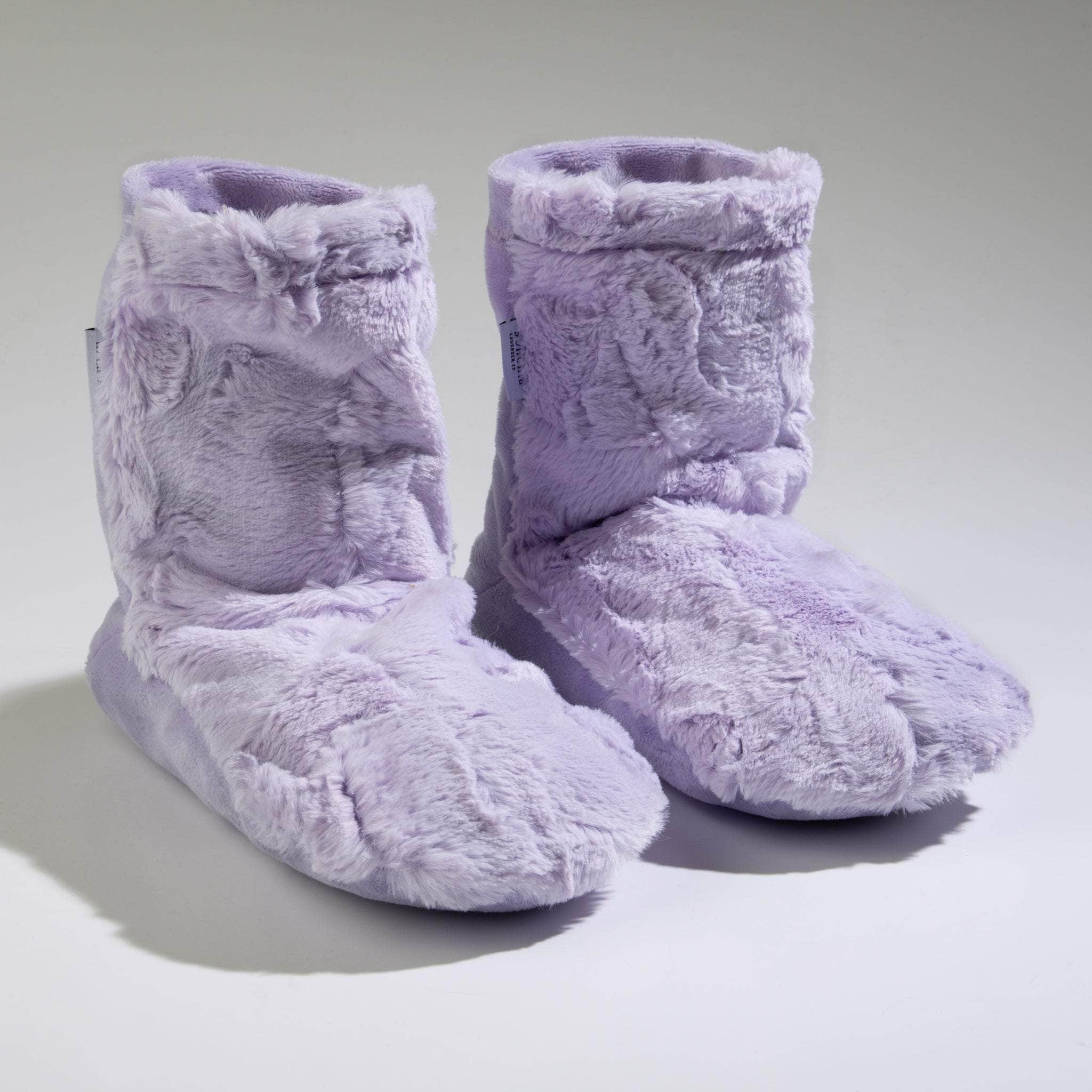 Lavender Spa Booties in Plush 'Lavender Cloud' Fabric