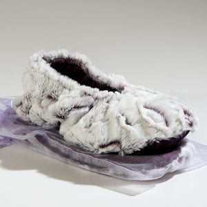 Lavender Spa Footies in Iced Plum Fabric