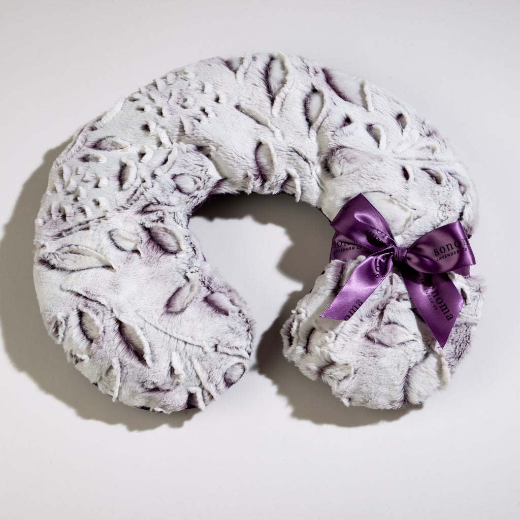 Lavender Spa Neck Pillow in Iced Plum Fabric