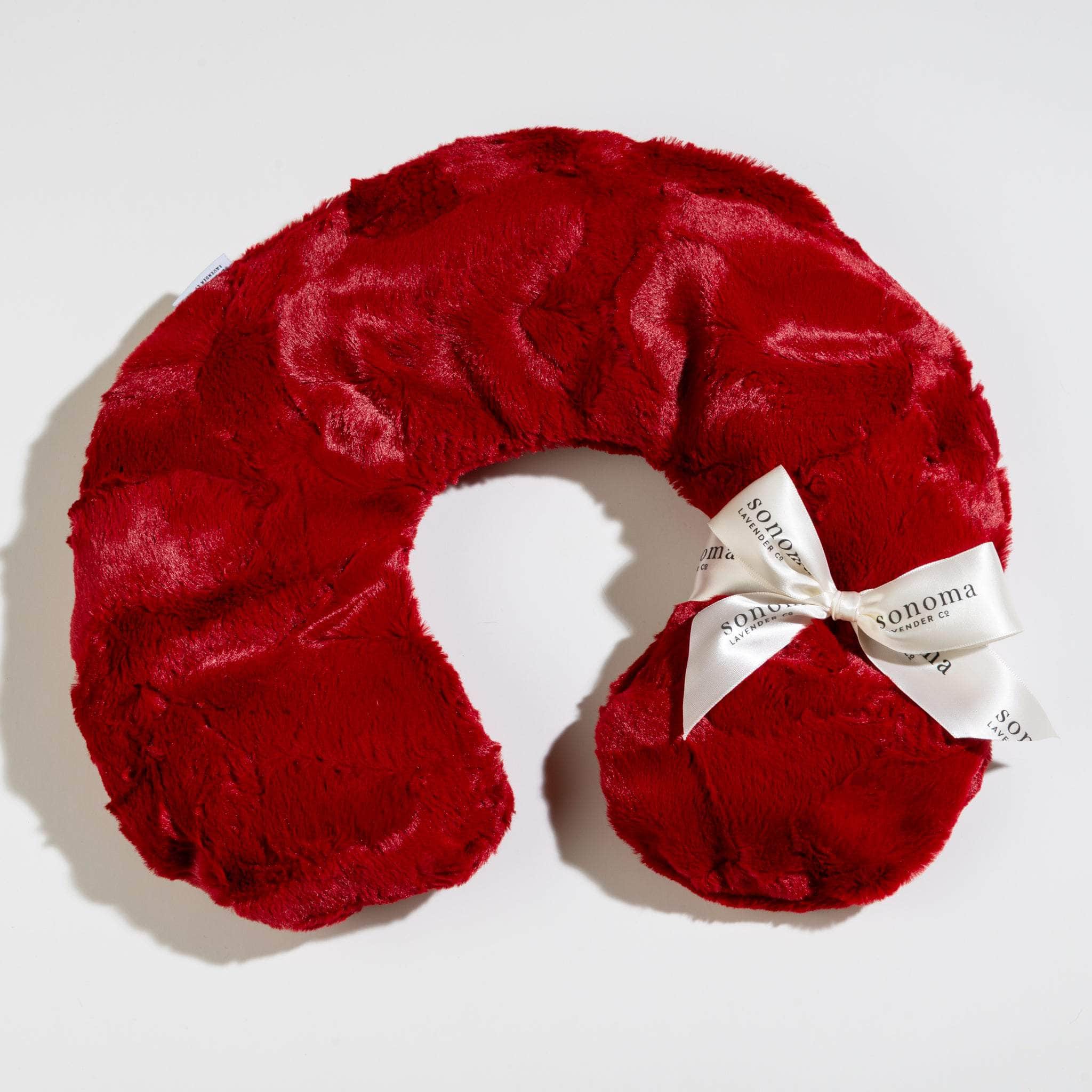 Lavender Spa Neck Pillow in Cardinal Red Fabric