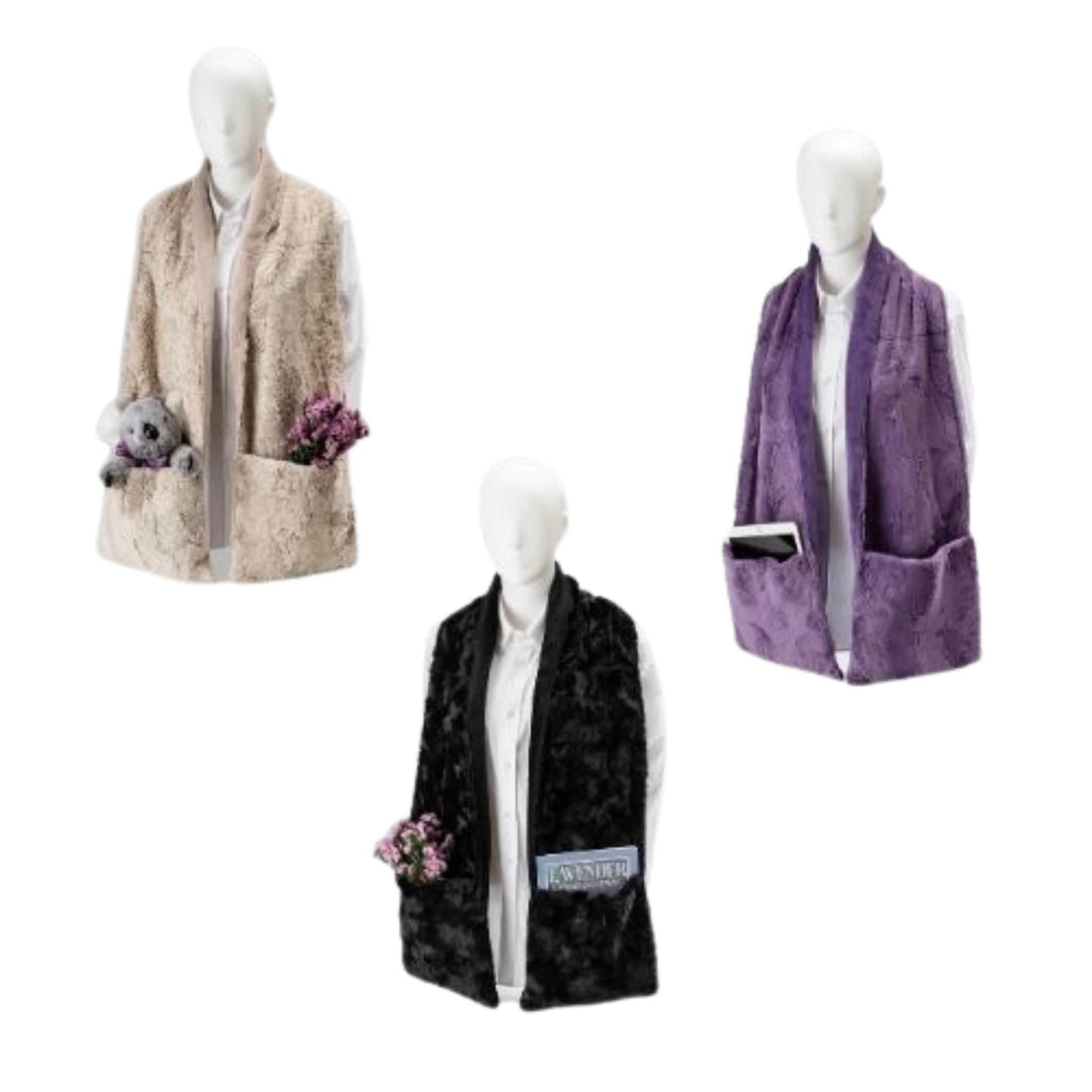 Lavender Wrap with Pockets - Onyx Mink