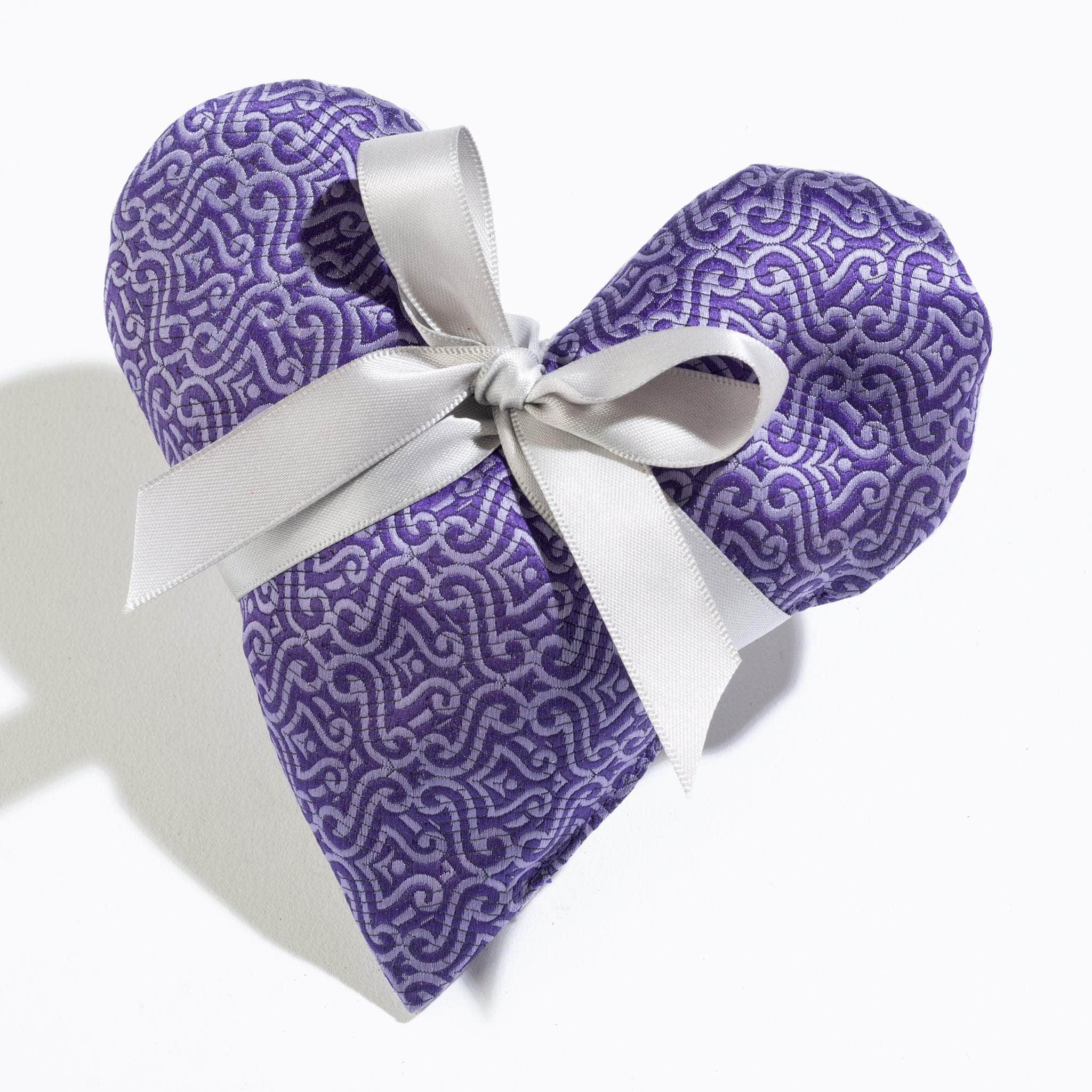 Lavender Heart Sachet in Persian Tonal Fabric