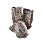 Timber Lake Spa Booties in Woodland Faux Fur