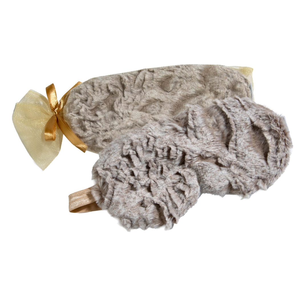Timber Lake Scent Sleep Mask in Heather Poppy Faux Fur