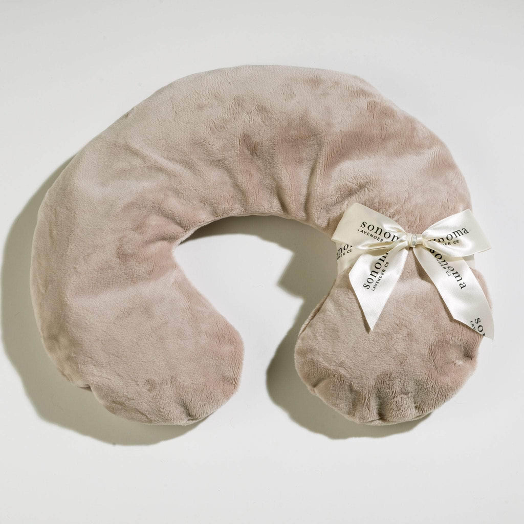 Unscented Spa Neck Pillow- Mocha Latte Fabric