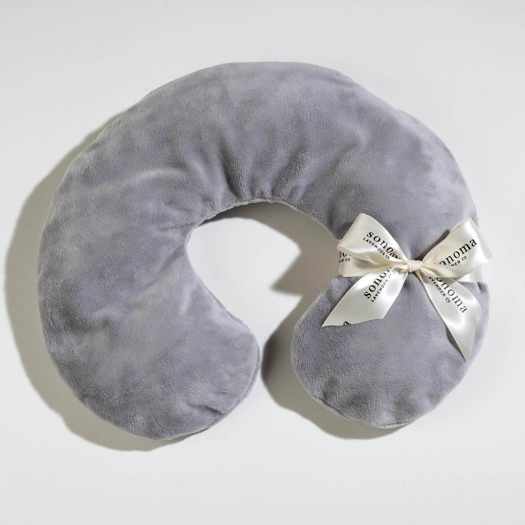 Unscented Spa Neck Pillow- Silver Whisper Fabric
