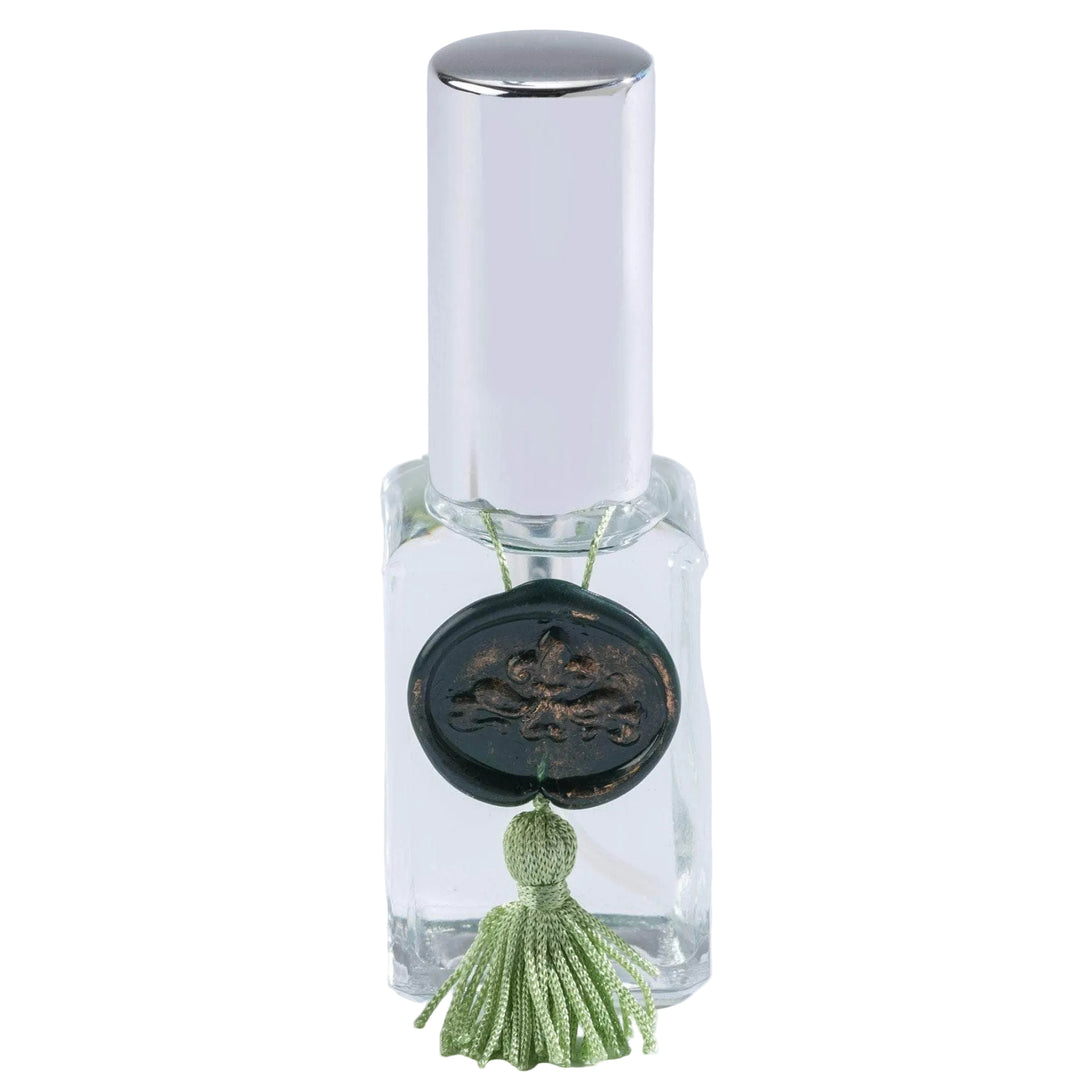 Essential oil bottle with green tassel | eucalyptus essential oil | Sonoma Lavender