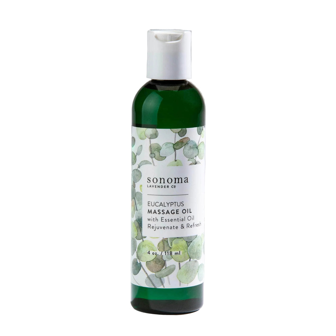 Eucalyptus massage oil bottle | eucalyptus essential oil | Sonoma Lavender