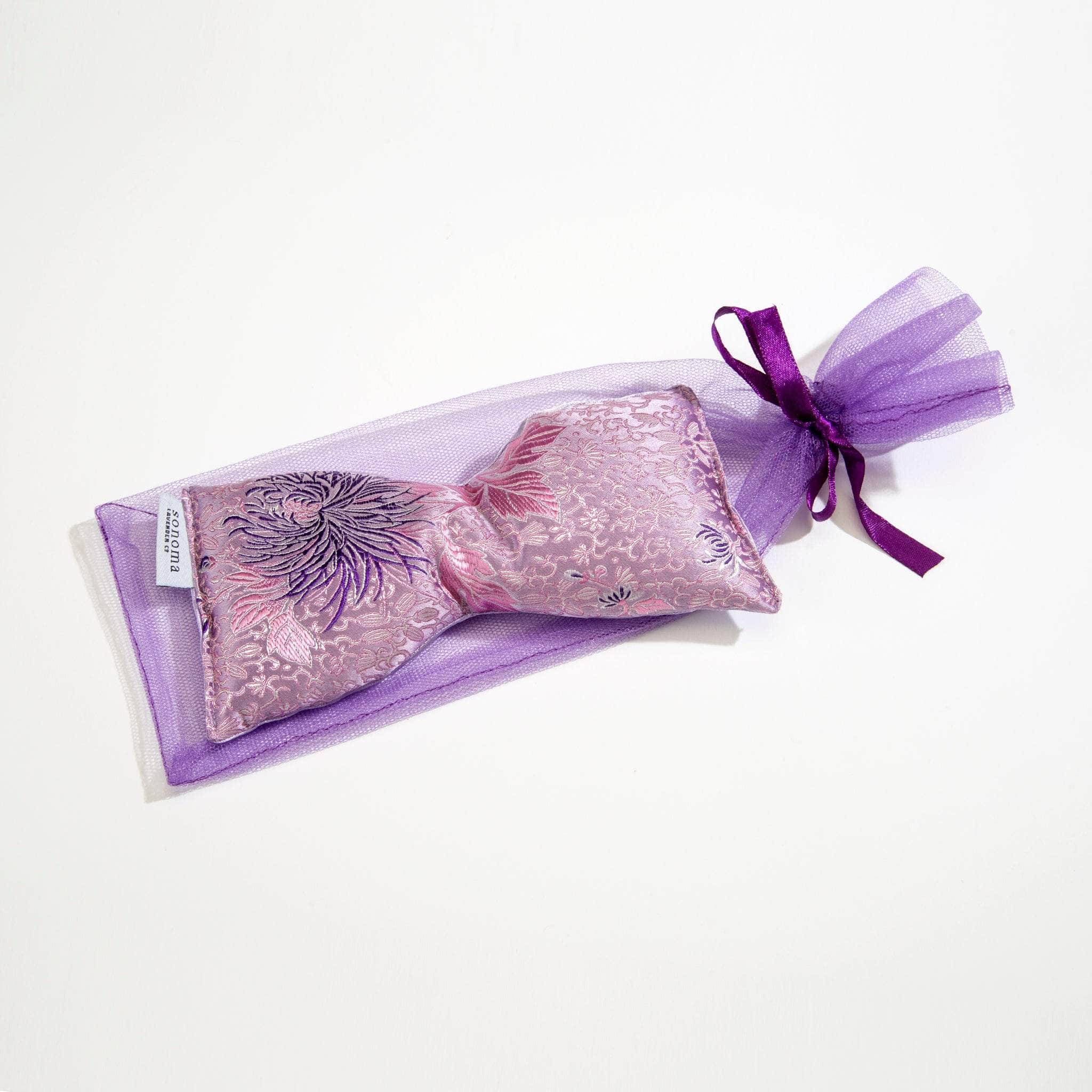 Lavender Eye Pillow in Chrysanthemum Brocade Fabric