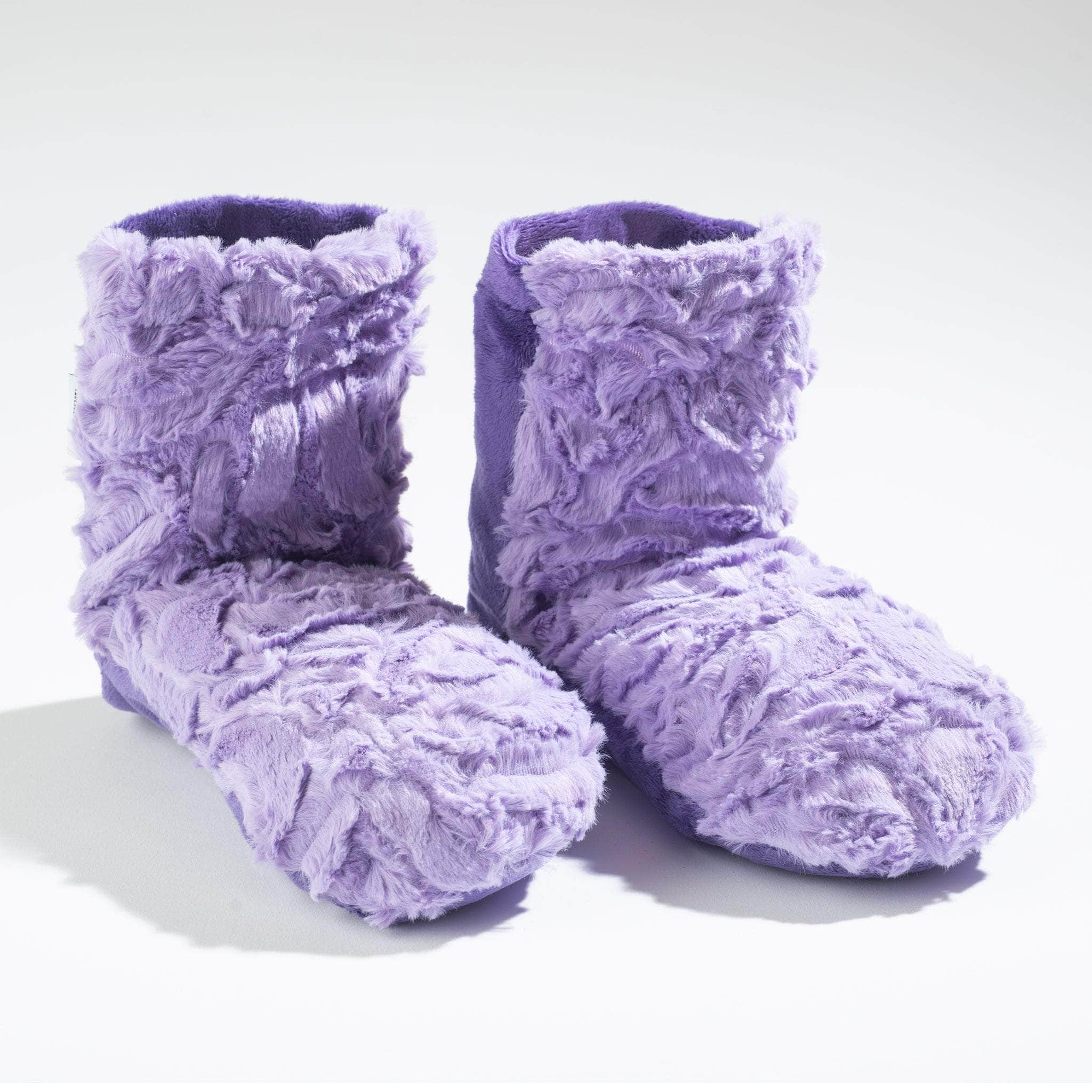 Indulge in a cozy at-home spa experience with our Lavender Spa Booties—luxuriously soft, heatable, and infused with calming lavender to soothe tired feet and promote relaxation.