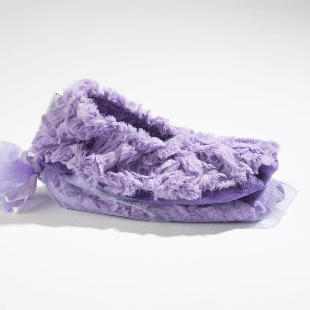 Lavender Spa Footies in Sculpted Bellflower Rose Fabric