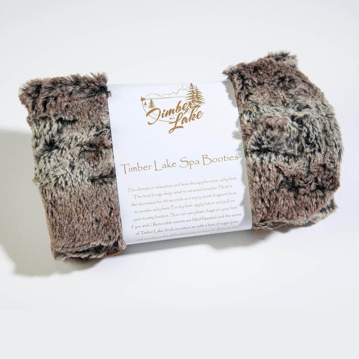 Timber Lake Spa Booties in Woodland Faux Fur