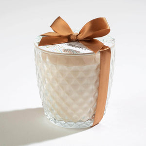 Fragrant Timber Lake Candle in Round Diamond Glass