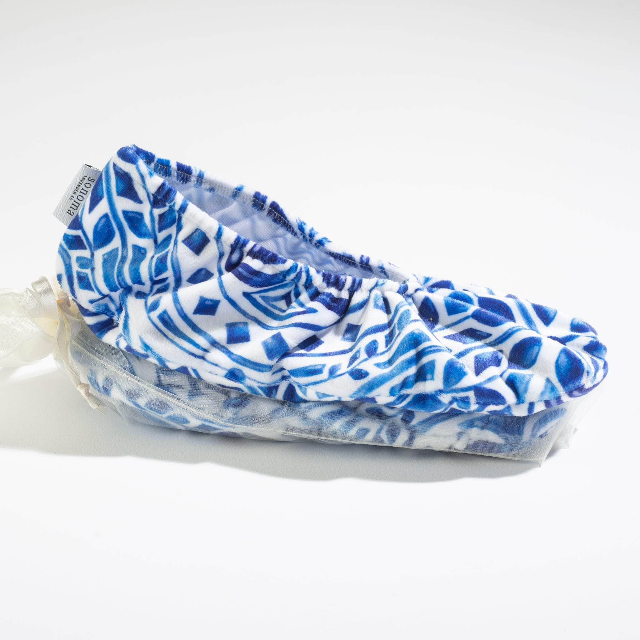 Ocean Aire Scent - Spa Footies in Santorini Mosaic Fabric